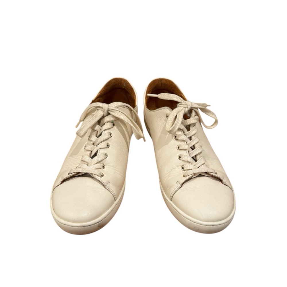 Sezane Womans White Leather Sneakers - Picture 2 of 7